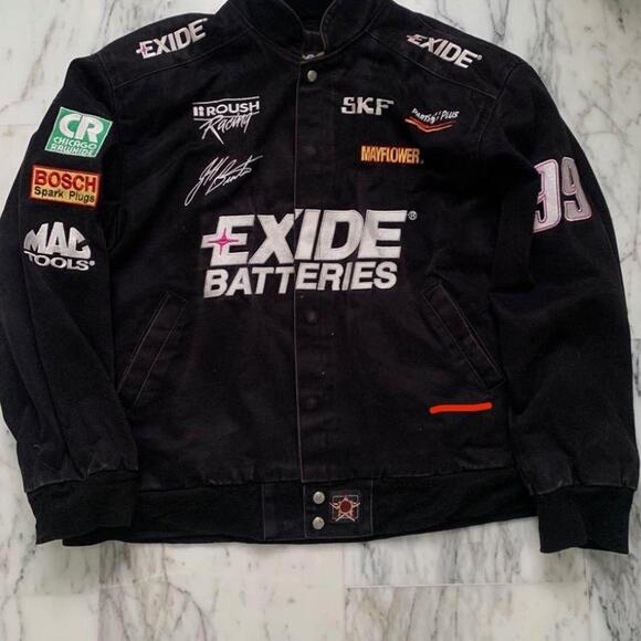 Vintage Exide Batteries Racing Team NASCAR Jacket Jeff Hamilton - Picture 1 of 5